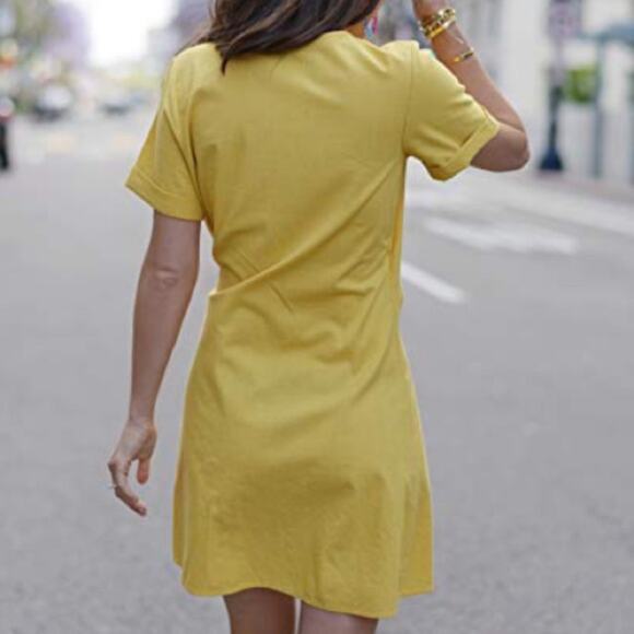 The Drop Paola Alberdi yellow saffron wrap mini dress - Picture 4 of 10